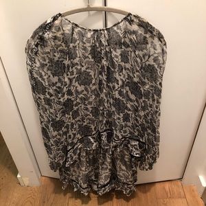 Zimmermann Black and White Floral Romper